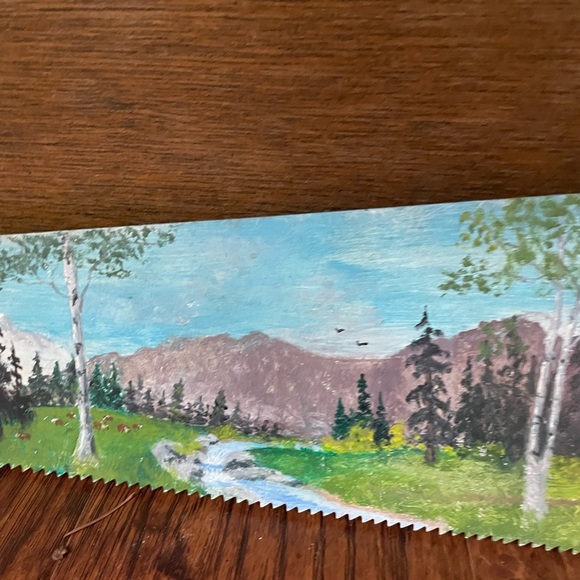 Painting on vintage Saw - Picture 4 of 14